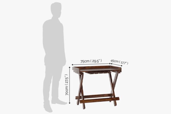 Solid Wood Kuber Bar Trolley / Table - Image 2