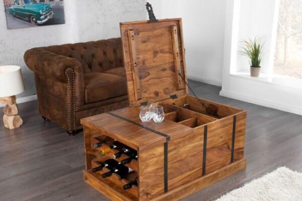 Solid Wood Country Wine Box Bar - Image 6