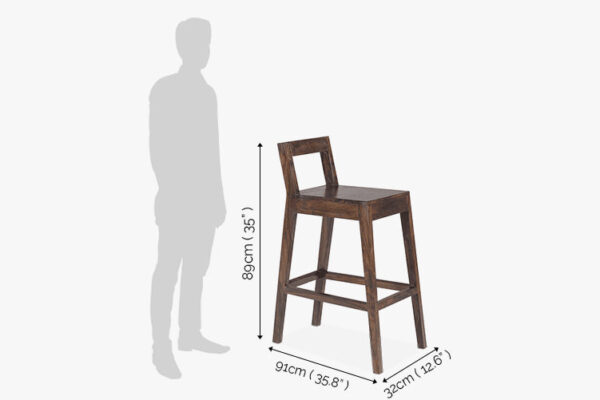Solid Wood Bar Stool / Bar Chair - Image 4