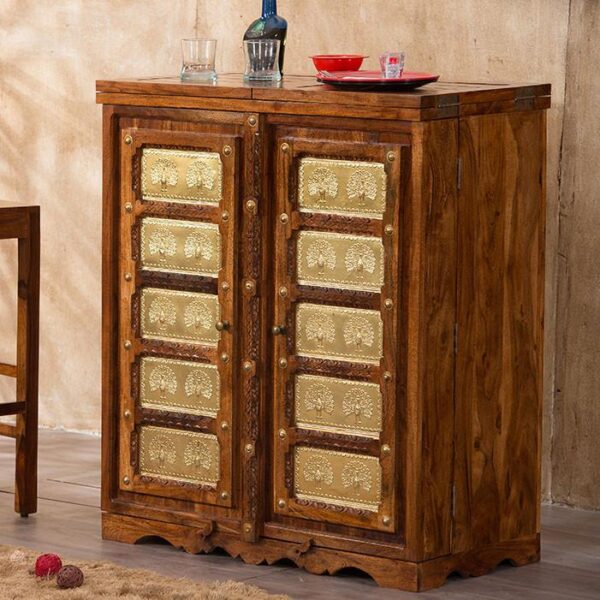Solid Wood Brass MAJESTIC Bar - Image 3