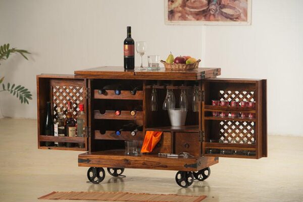 Solid Wood Jali Bar Tully