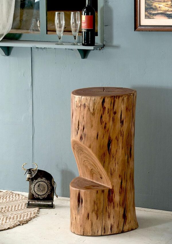 Solid Wood INDIANA LOG Bar Stool / Bar Chair - Image 2