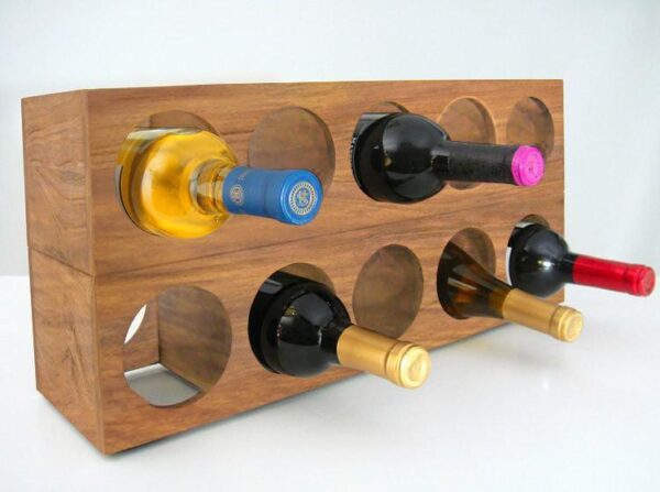 Solid Sheesham Wood Charlie Wine Rack - Image 5
