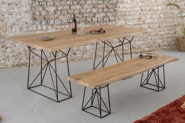Solid Wood INDIANA Bare Dining Table - Image 3
