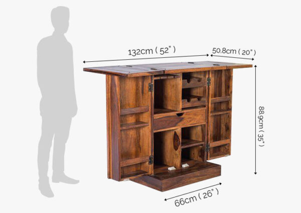 Solid Wood Bowley Bar - Image 8