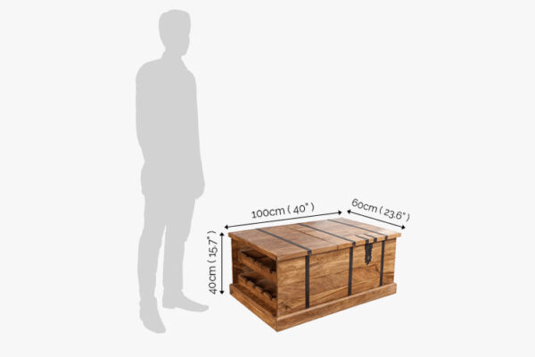 Solid Wood Country Wine Box Bar - Image 9