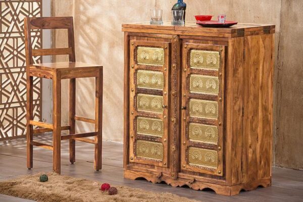 Solid Wood Brass MAJESTIC Bar - Image 6