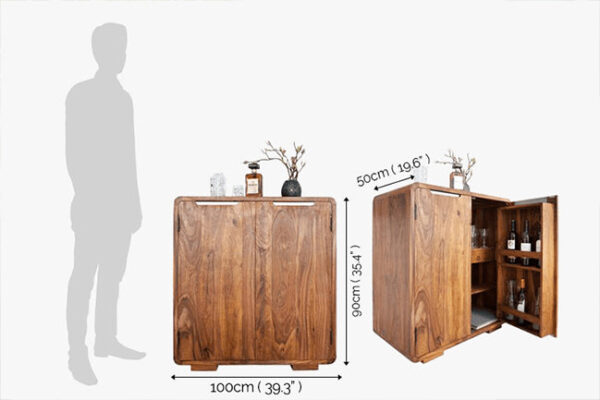 Solid Wood Curved Bar - Image 9