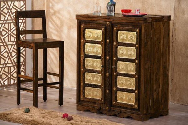 Solid Wood Brass MAJESTIC Bar - Image 7