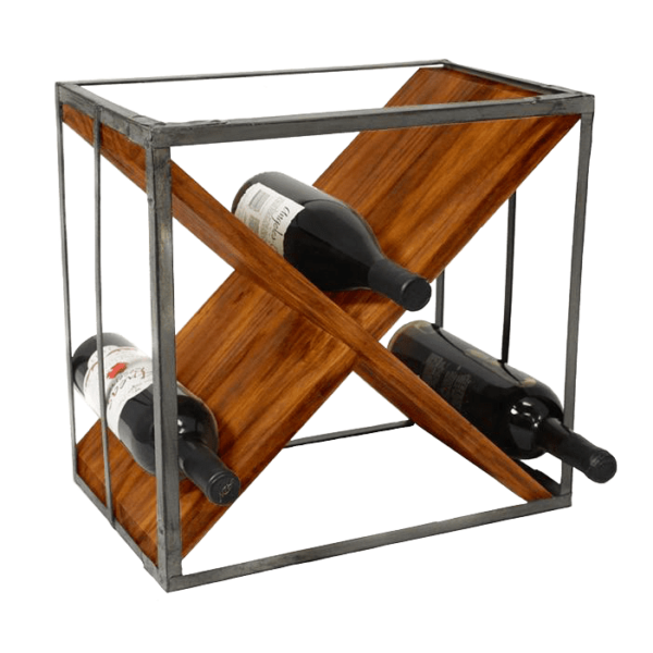 Solid Sheesham Wood Jaipur Wine Rack - Image 3